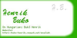 henrik buko business card